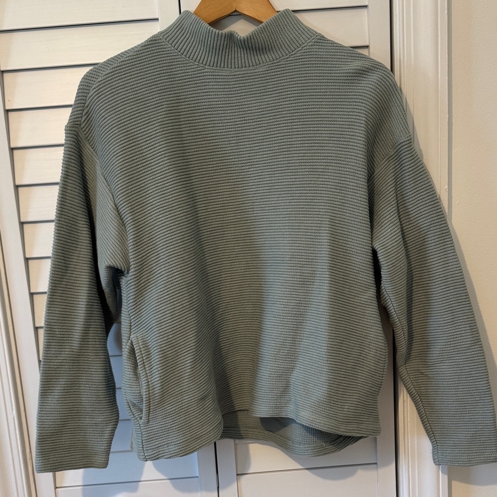 Madewell Ribbed Turtleneck Sweater - Light Green